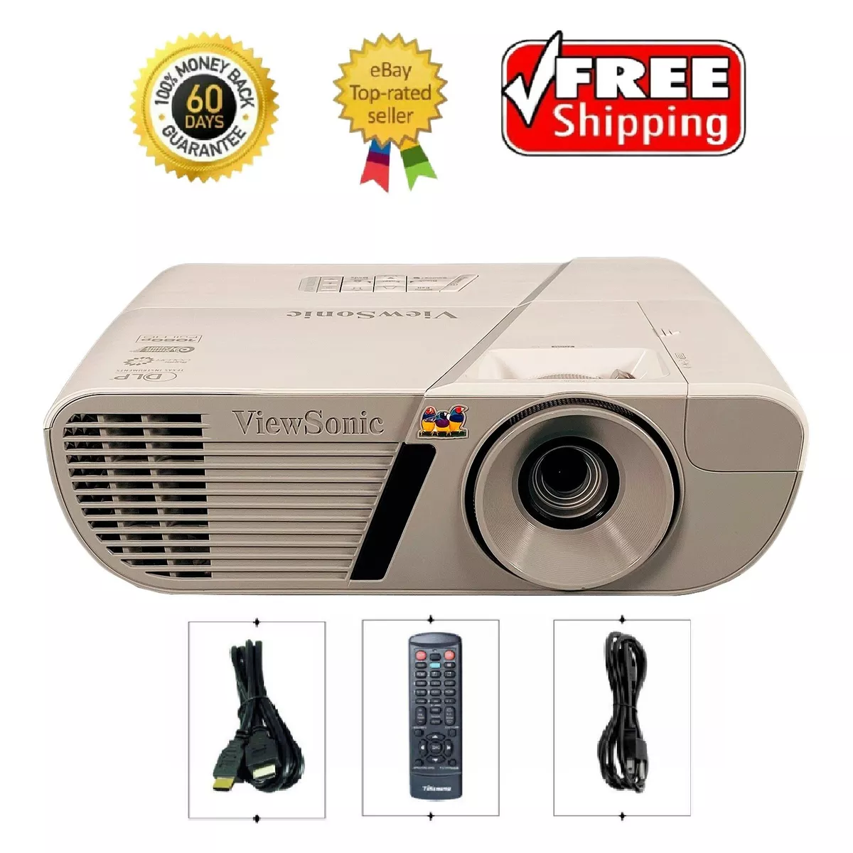 ViewSonic PJD7828HDL DLP Projector 3200 ANSI Full HD 3D 1080p HDMI Portable