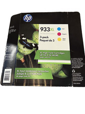 HP 933XL D8J65BN 3 Pack Of  Tri-Color Original Ink Cartridge