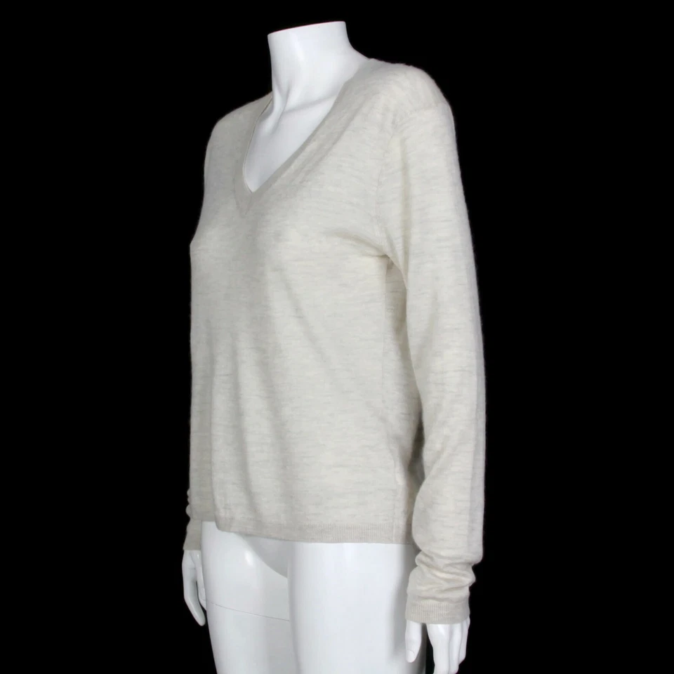 Joe Fresh Cashmere Sweater Lightweight Gray V-Neck Womens size M - 380 (blemish) - Image 3 of 4
