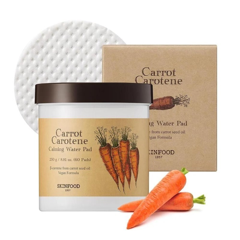 SkinFood Tampons apaisants a l'extrait de carotte, 60 pieces