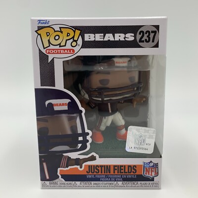 Funko Pop! JUSTIN FIELDS #237 Chicago Bears NFL Football w/PROTECTOR + FREE SHIP