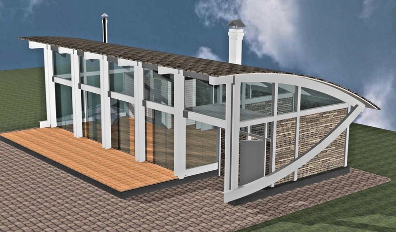 TIMBER FRAME LOUNGE KIT ENGINEERED GLT WOOD PREFAB DIY BUILDING CABIN 1000 sq.ft - thumbnail 10