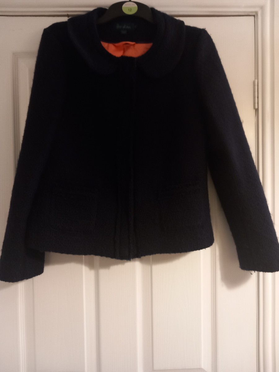 Boden 100% Wool Navy Jacket 14 UK