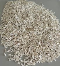 SHIPS FREE!! LEGO Lot (400) WHITE 1x2 Plate PLATES Tile Grill Handle Parts Mix