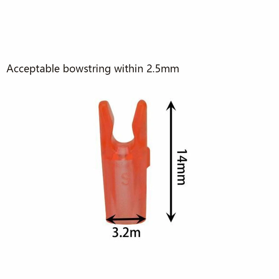 50pcs ID3.2mm Arrow Nocks Plastic Tails Pin Arrow Shaft DIY Archery Hunting - Image 2 of 4