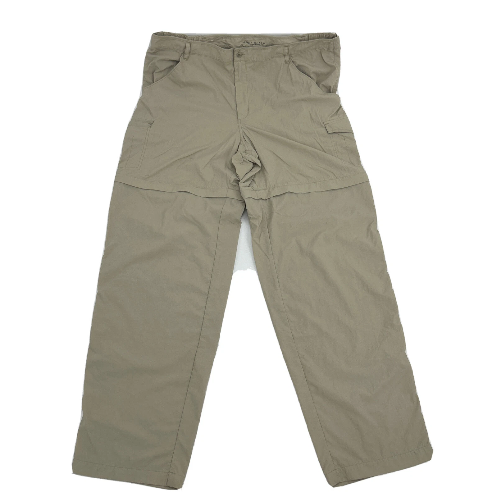 Columbia PFG Convertible Pants Men's XL (38x32) Khaki Omni-Shade Fishing Outdoor