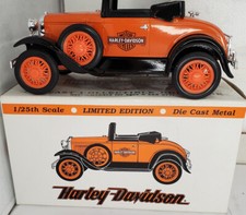 HARLEY DAVIDSON 1929 MODEL A ROADSTER COIN BANK LIMITED EDITION 1:25 DIECAST