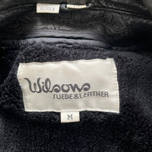 Vintage Wilson's black leather crop length bomber jacket UK 8 - Picture 7 of 7