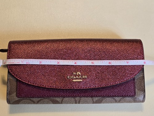 Coach Slim Envelope Wallet in Metallic Colorblock - Picture 7 of 10
