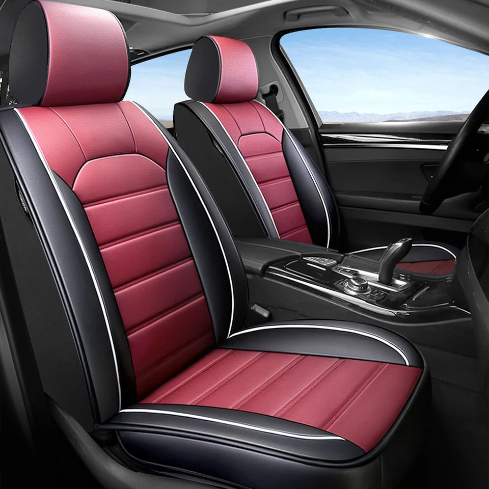 For Nissan Titan Pickup Front Car Seat Covers Leather Protectors Full Surround - Изображение 4 из 4