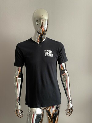 Quicksilver Black Men Adult Graphic T Shirt Size S