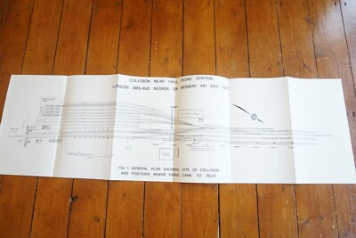 1977 Hall Road Station London Midland Railway Track Map Diagram
