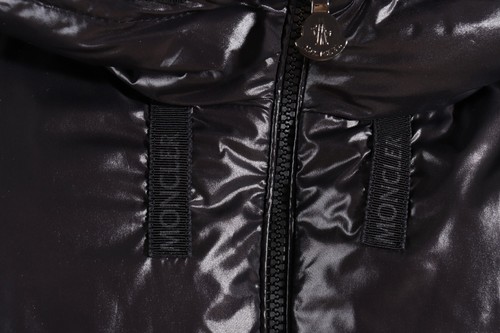 MONCLER "FAUCILLE" For Woman S or Girl 14 years 164cms Black White Down Coat - Picture 19 of 23