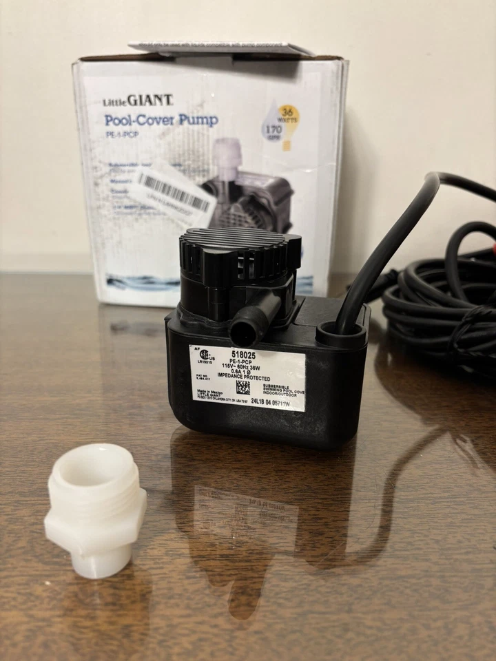 Bomba de cubierta de piscina manual Little Giant PE-1-PCP 115 voltios 1/125 HP 170 GPH (518025) Foto 2 de 4