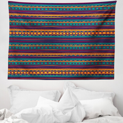 Stammes Mikrofaser Breiter Wandteppich Retro Aztec Kunst