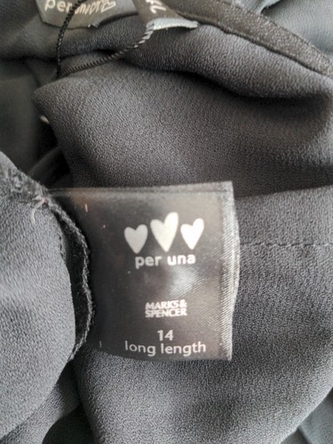 Per Una Stunning Black Chiffon & Sequin Pleated Skirt UK 14 long BNWT RRP £49.50 - Picture 8 of 9