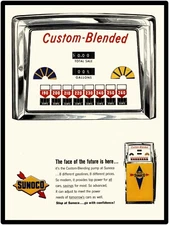 1963 Sunoco Gasoline New Metal Sign: Custom Blended Pump Pic  -  Free Shipping