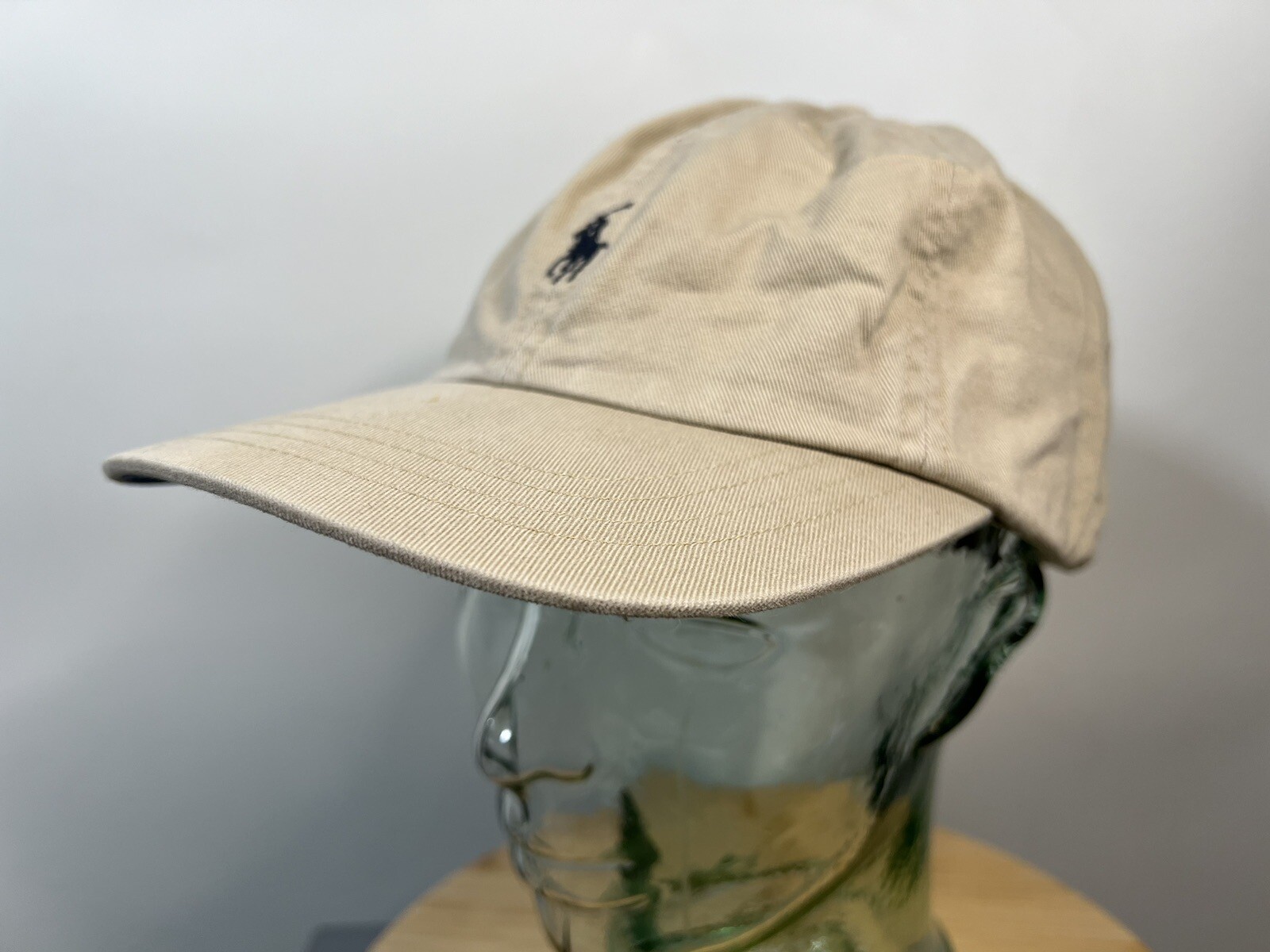 Polo Ralph Lauren berretto a sfera taglia unica cinturino regolabile cachi pony blu navy