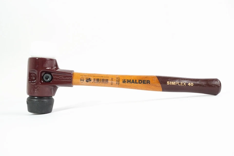 HALDER Schonhammer SIMPLEX | Gummihammer Hammer | weiß schwarz 40mm - Bild 2 von 2
