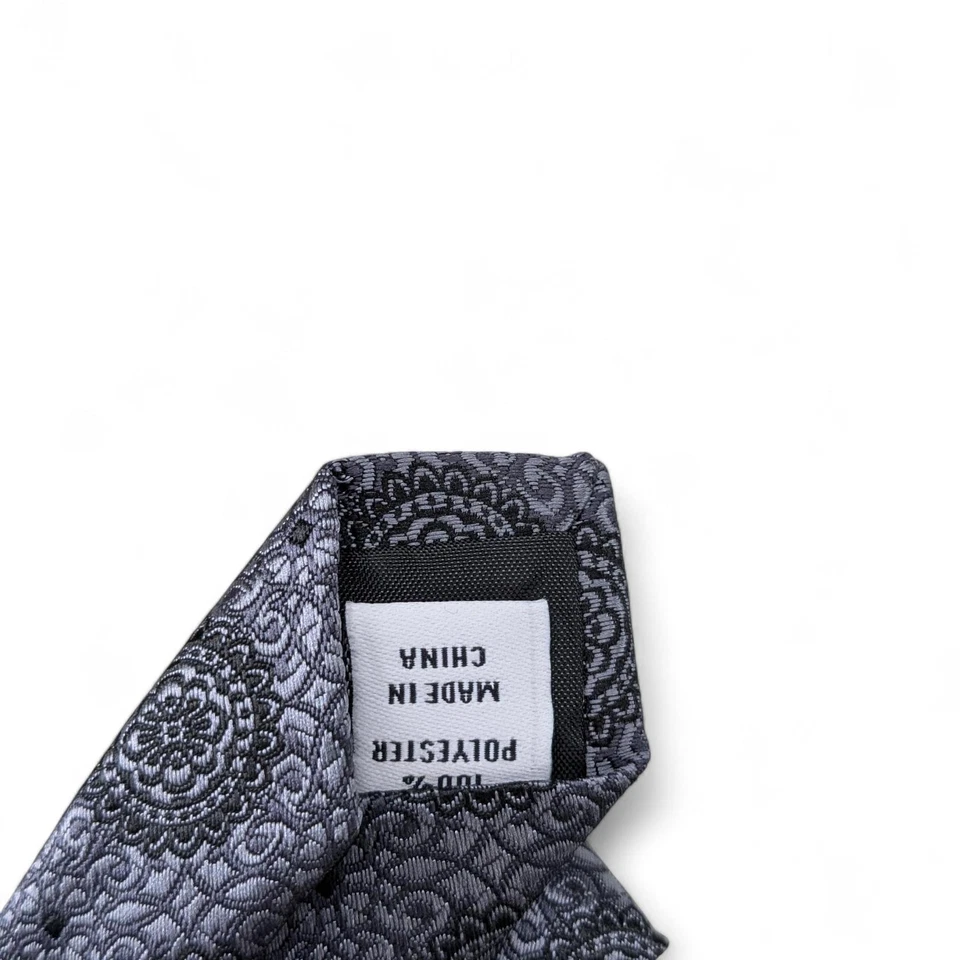 Bar III Men's Brussels Medallion Tie Necktie Slim Modern 2 3/4" Black OS $55 - Image 4 of 4