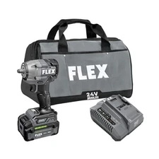  24V Brushless Cordless 3/8-Inch 450 Ft-Lbs Torque Compact Impact Wrench Kit 