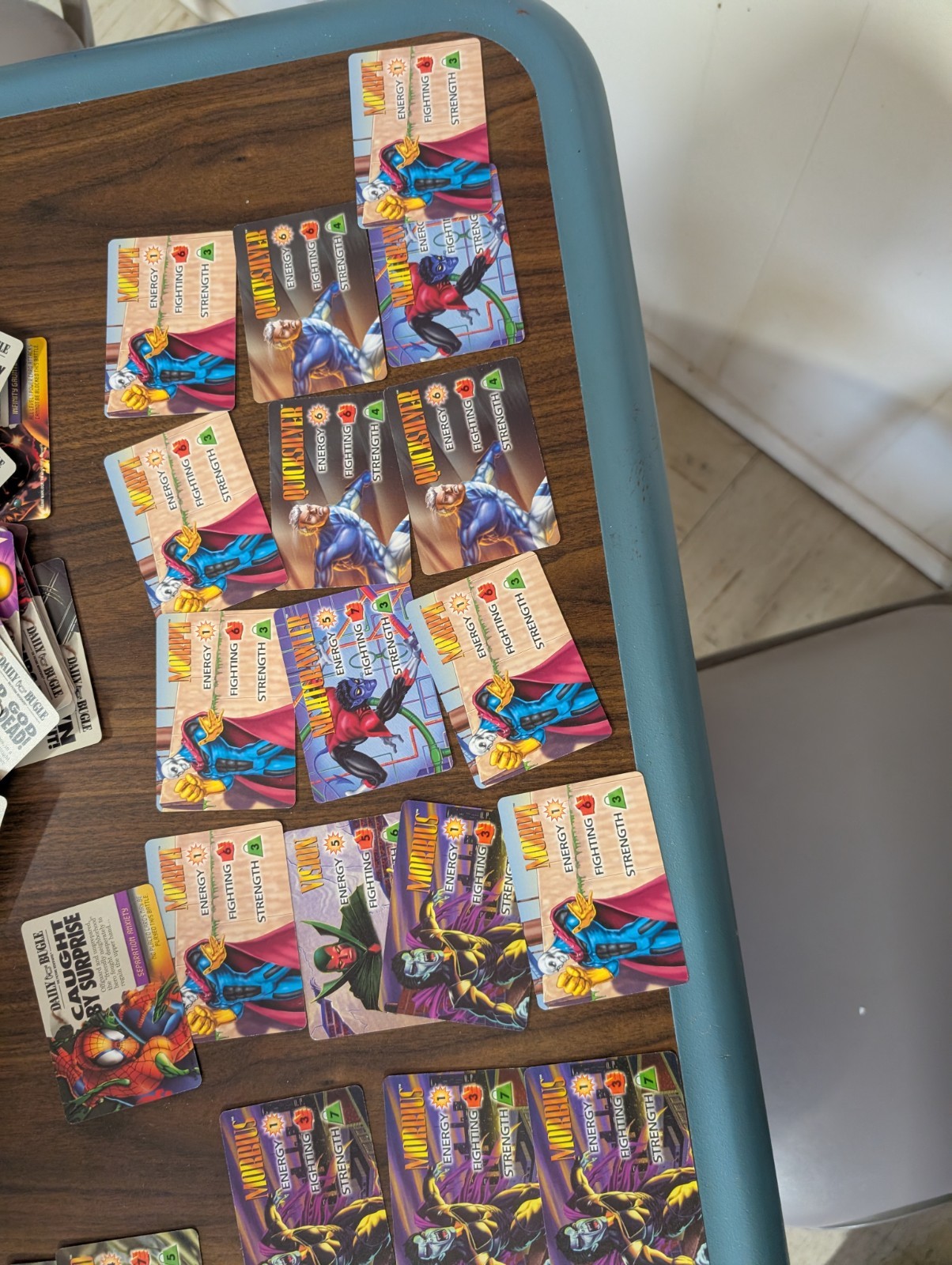 VINTAGE COMIC Marvel Overpower 1300 CARDS 90 IQ CARDS All Base Powersurge IQ  