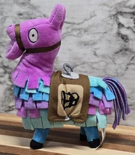 Fortnight Plush Lama 7 Inches Tall 2018 Purple And Blue Looks Frightened...