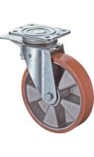 BS Rollen Lenkrolle mit Totalfeststeller Rad-Ø 160 mm Tragfähigkeit 300 kg mi...