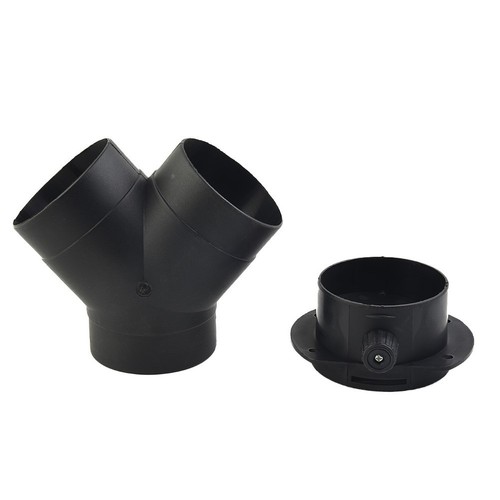 Y Branch Outlet Connector 75mm(3\") Accessories Black I47720 Plastic Valve - Picture 6 of 12