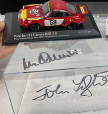 Minichamps 1/43 Porsche 911 Le Mans 1975 Signed Fitzpatrick, Van Lennep, Schurti