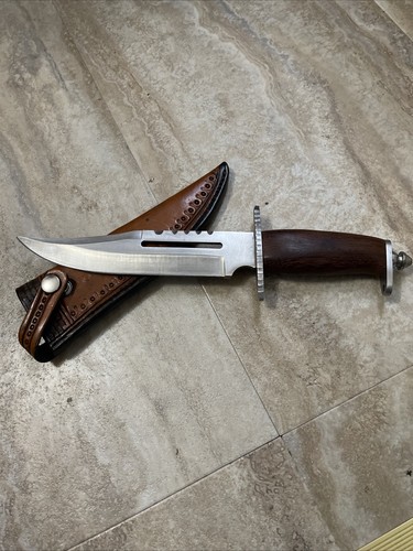 Steel Hunting Knife Handmade Sheath - Picture 2 of 10