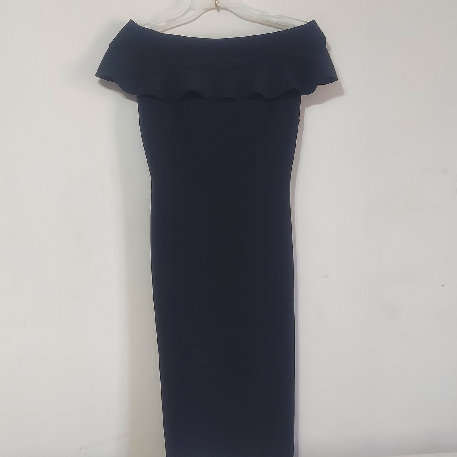Chiara Boni LA Petite Robe Women's OffTheShoulder Bodycon Dress Draped Ruffle 6
