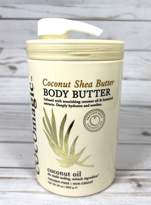 CocoMagic Coconut Oil Shea Body Butter Hydrates Smoothes 24oz