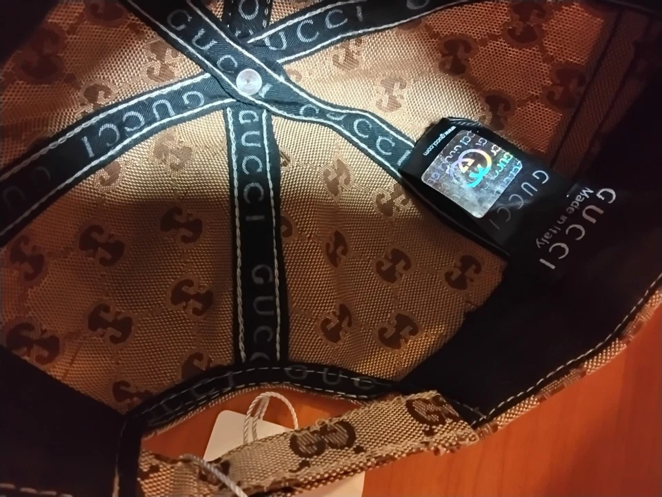 Gorra de béisbol Gucci de lona con monograma. Hombre M/L.  Nuevo Foto 3 de 4