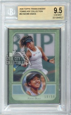 Naomi Osaka 2020 Topps Transcendent Tennis HOF Card #32 /50 BGS