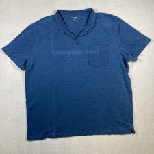 Old Navy Men's Soft-Washed Polo Shirt Blue Size XXL Pocket Casual Comfort