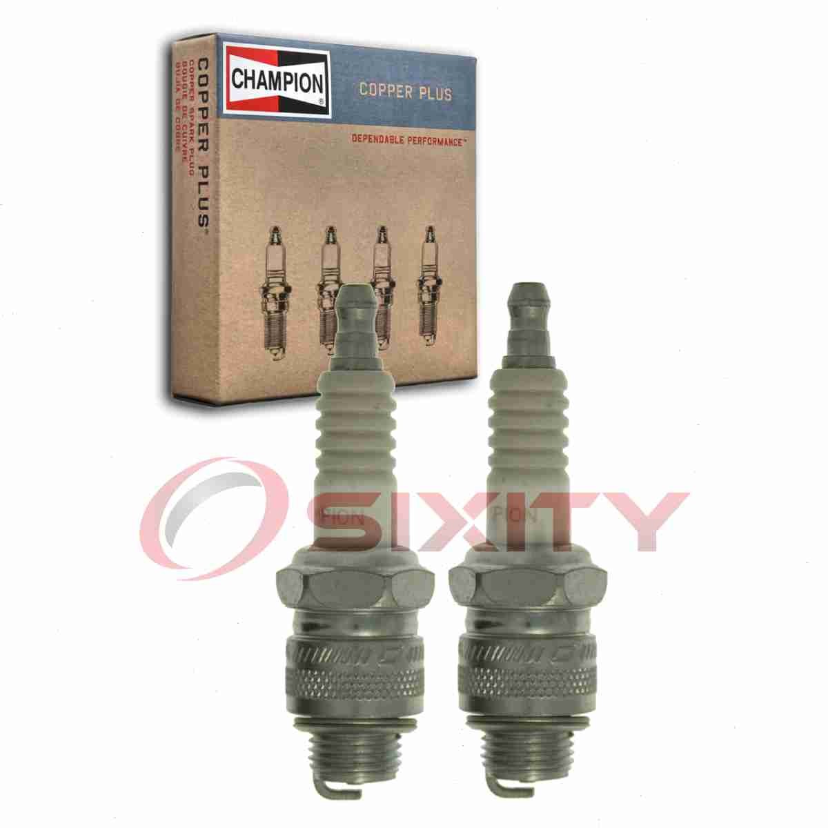 2 pc Champion Copper Plus 102 Spark Plugs for WS20SU W20SRU RJ6C R43C R43 ws