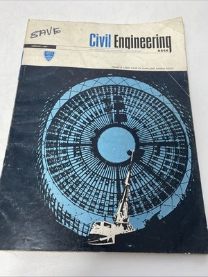 Vintage Civil Engineering Magazine January 1967 Hardcover Magazine Fisheye Lens