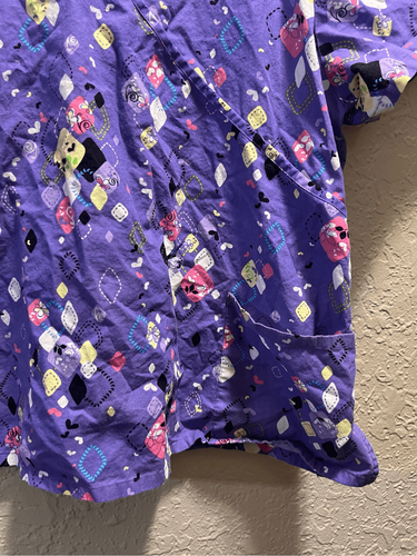 SB Scrubs Scrub Top Donna Fantasia Viola Taglia 3X - Foto 2 di 11