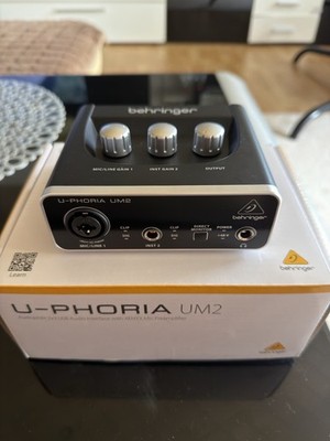 Behringer UM2 U-Phoria USB Audio Interface, Wie neu, Sehr Selten Genutzt