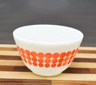Vintage Pyrex Polka Dot Orange Mixing Bowl 401  1 1/2 Pint RARE Color