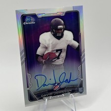 2015 BOWMAN CHROME DAVID JOHNSON ROOKIE AUTOGRAPH REFRACTOR CARD RC #RCRA-DJO. rookie card picture