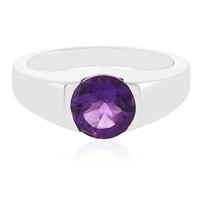 Cavill Ring Aus Sterlingsilber Mit Amethyst 1,18Ct Rund Lila Echtschmuck Damen-