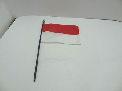 Monaco 4'' x 6'' Flag Red White Stripe Flag Little Desktop Flag