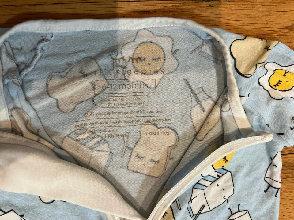 Lote Little Sleepies - 3 huevos de bambú Zippy 6-12 meses, granja, galletas Foto 2 de 4