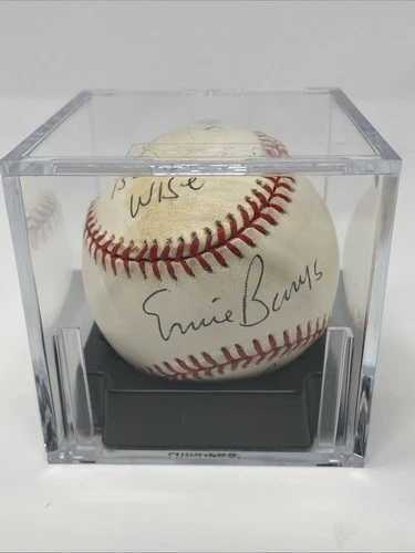 Ernie Banks signed National League baseball PSA COA ball auto autograph