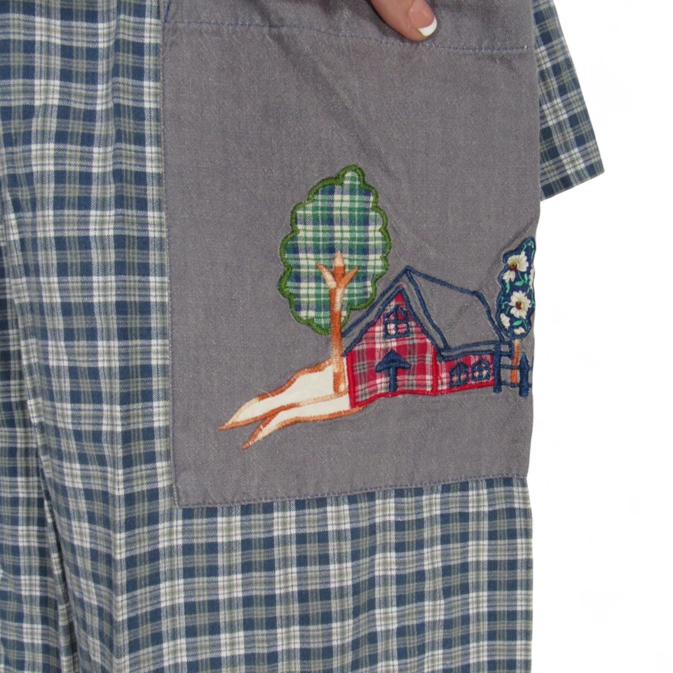 VESTIDO DE COLECCIÓN SAYBURY Gris TWILL ESTAMPADO A CUADROS Detalle Bordado BATA/CASA TALLA L Foto 3 de 4