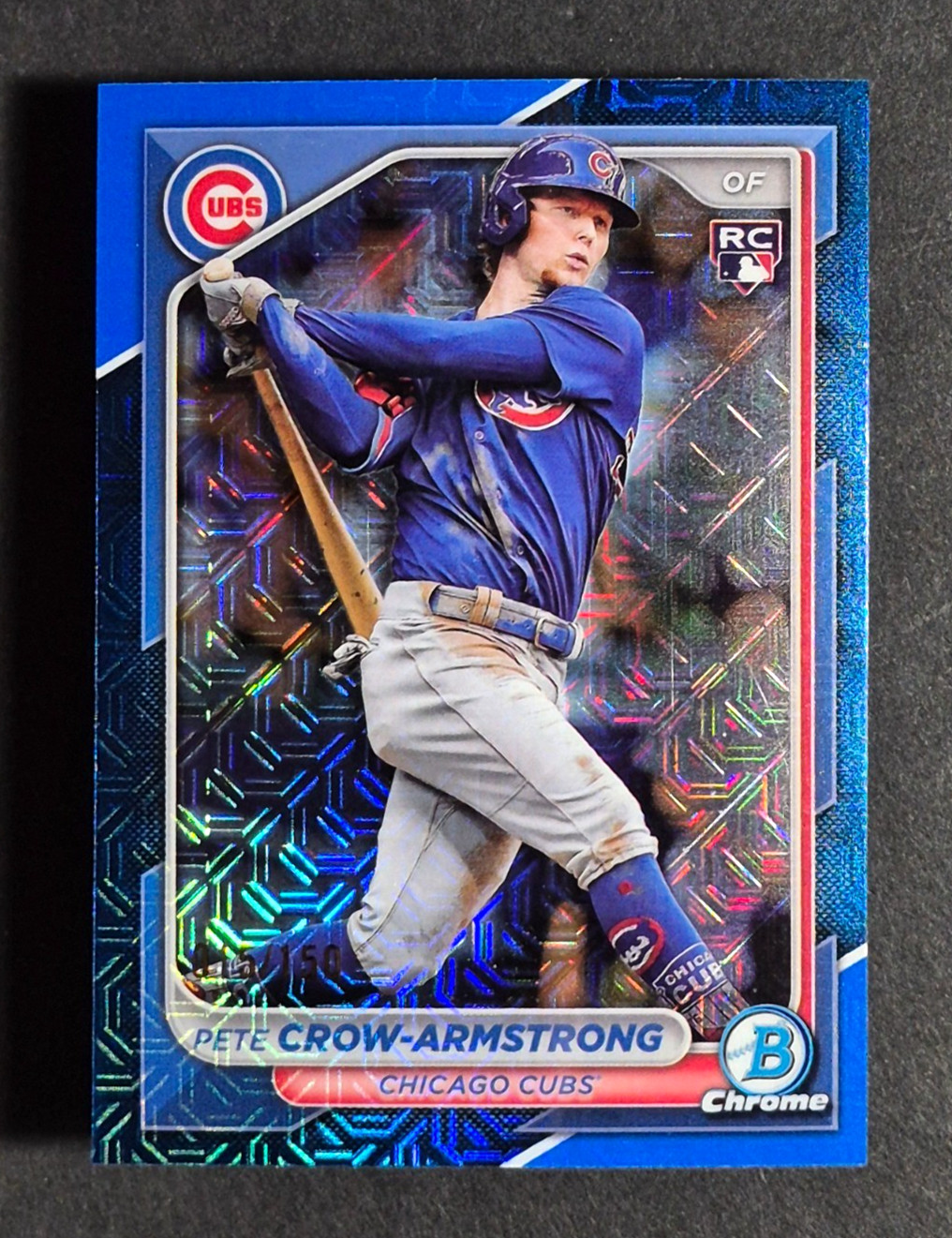 2024 Bowman Chrome Mega Box Pete Crow-Armstrong RC #45, BLUE MOJO REF /150