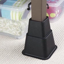 8PCS MODULAR ADJUSTABLE PLASTIC BED FURNITURE RISERS CHAIR FEET HEIGHT LIFT