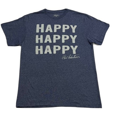 Duck Commander T-shirt Large Crew Neck Short Sleeve ''Happy Happy Happy''